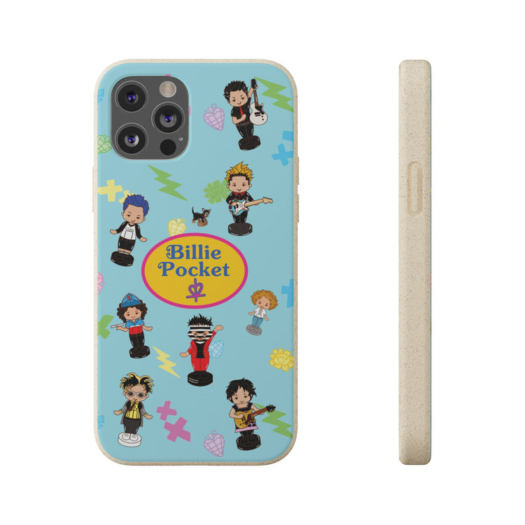 Biodegradable Phone Case - Billie Pocket Design with Colorful Characters