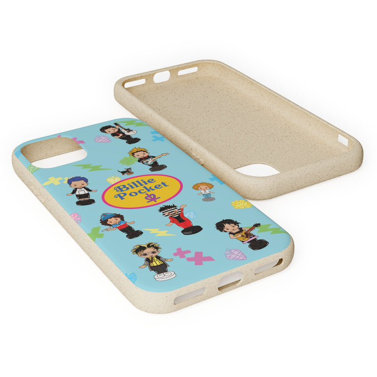 Biodegradable Phone Case - Billie Pocket Design with Colorful Characters