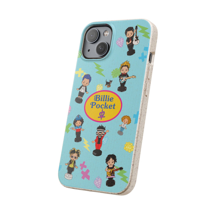 Biodegradable Phone Case - Billie Pocket Design with Colorful Characters