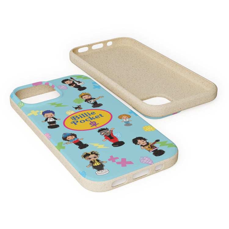 Biodegradable Phone Case - Billie Pocket Design with Colorful Characters