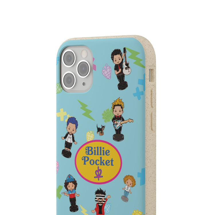 Biodegradable Phone Case - Billie Pocket Design with Colorful Characters