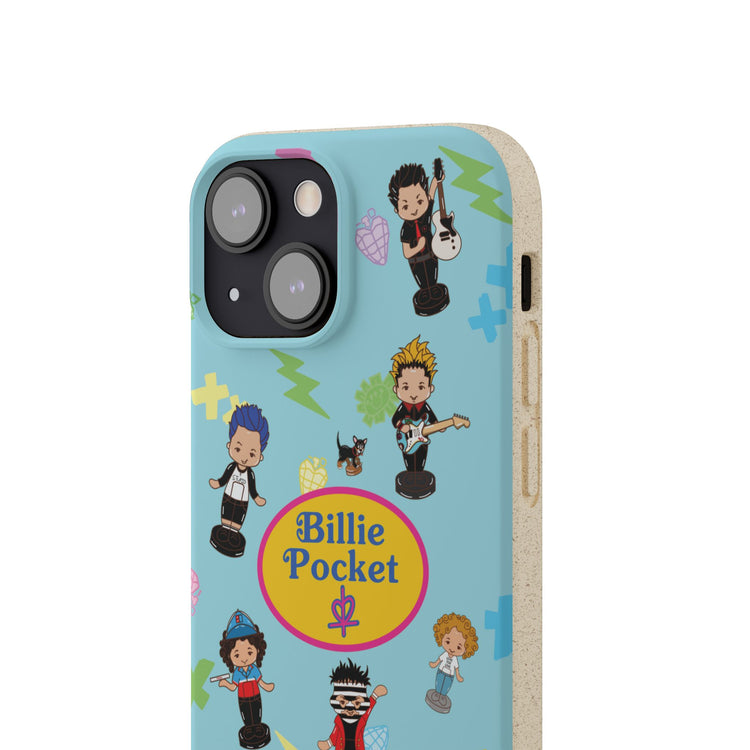 Biodegradable Phone Case - Billie Pocket Design with Colorful Characters