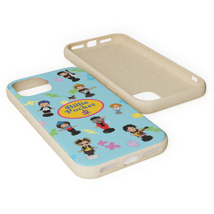 Biodegradable Phone Case - Billie Pocket Design with Colorful Characters