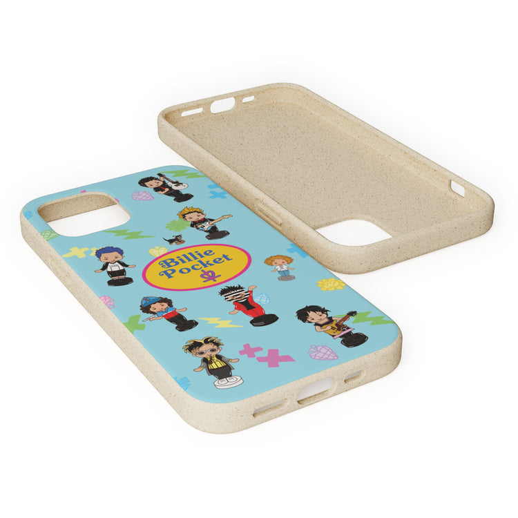 Biodegradable Phone Case - Billie Pocket Design with Colorful Characters