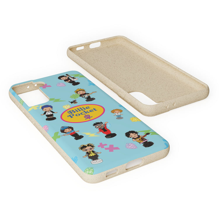 Biodegradable Phone Case - Billie Pocket Design with Colorful Characters