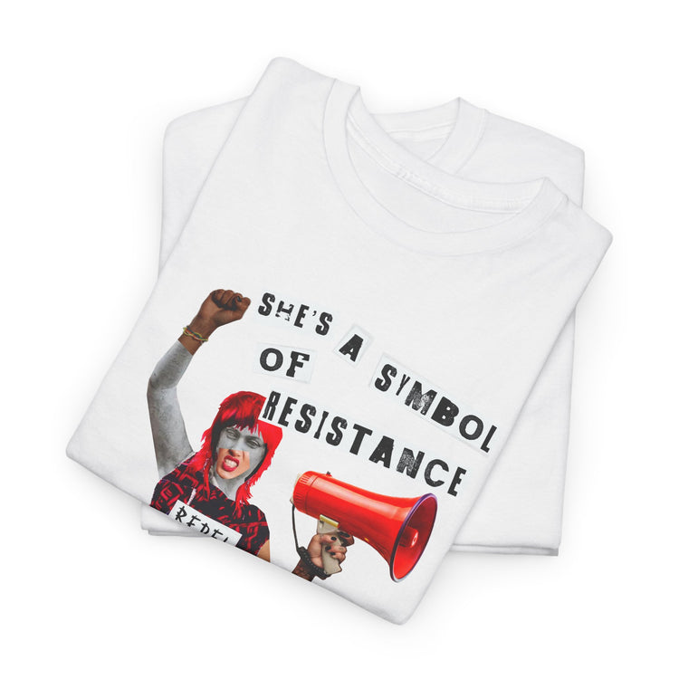 Rebel Spirit Organic Tee - 'She's a Symbol of Resistance'