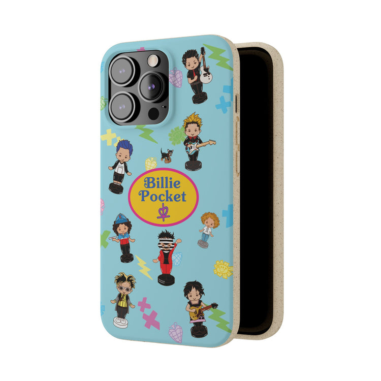 Biodegradable Phone Case - Billie Pocket Design with Colorful Characters