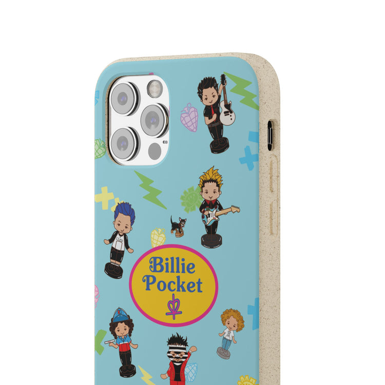 Biodegradable Phone Case - Billie Pocket Design with Colorful Characters
