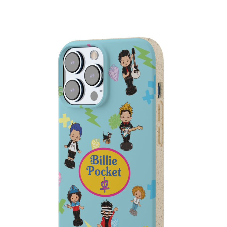 Biodegradable Phone Case - Billie Pocket Design with Colorful Characters